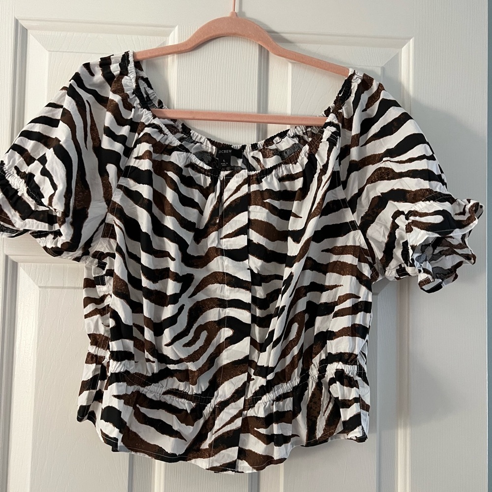 NWT J Crew Animal print shirt